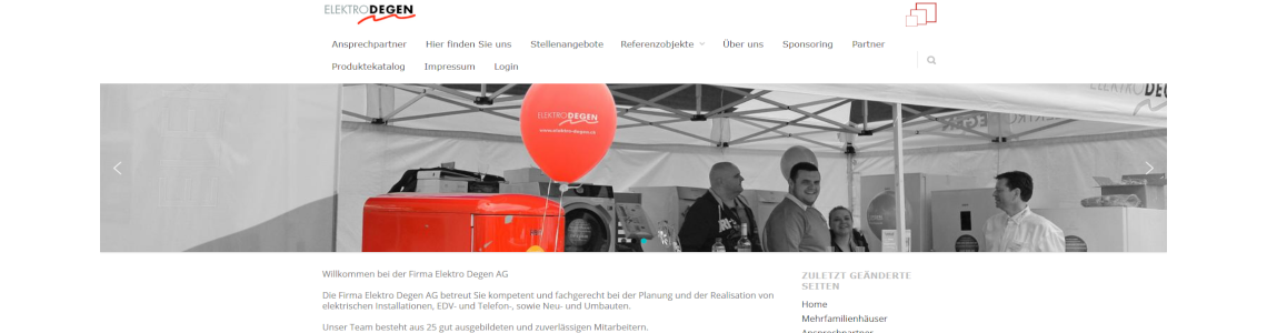 Neue Website Elektro Degen AG